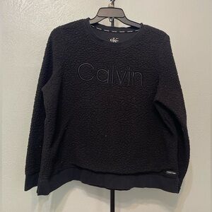 Calvin Klein Black Textured Crew Neck Sweater